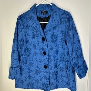 Filly Flair Blue Floral Blazer